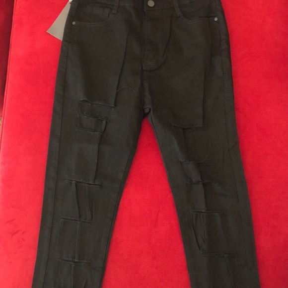 Jegging Jeans w/thigh rips - Picture 2 of 4